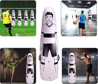 Alftek 1,75m Felfújható Futball Edzőbábu - Gyerek és Felnőtt Kapusedzéshez, Vízzel Tölthető Talppal, Automatikusan Felálló PVC Edzőeszköz 4