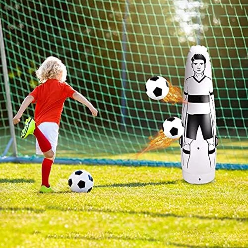Alftek 1,75m Felfújható Futball Edzőbábu - Gyerek és Felnőtt Kapusedzéshez, Vízzel Tölthető Talppal, Automatikusan Felálló PVC Edzőeszköz