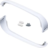 ALGOMAS 2 db Bosch hűtőszekrény fogantyú szett 369542 kóddal, fehér, 30 cm-es, burkolattal és csavarokkal, műanyag 1