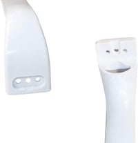 ALGOMAS 2 db Bosch hűtőszekrény fogantyú szett 369542 kóddal, fehér, 30 cm-es, burkolattal és csavarokkal, műanyag 3
