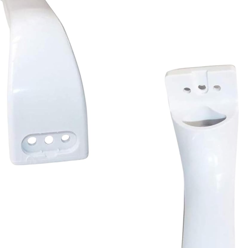 ALGOMAS 2 db Bosch hűtőszekrény fogantyú szett 369542 kóddal, fehér, 30 cm-es, burkolattal és csavarokkal, műanyag