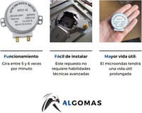 ALGOMAS Mikrohullámú Sütő Motor - Eredeti Alkatrész 6