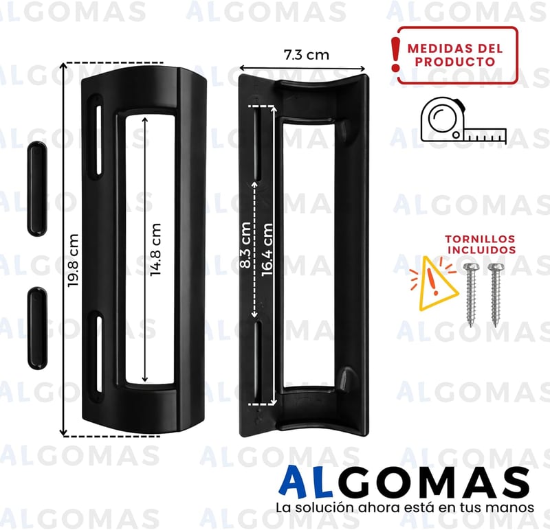 ALGOMAS Univerzális Hűtőszekrény Fogantyú 2db Állítható 8,5-16cm Fekete