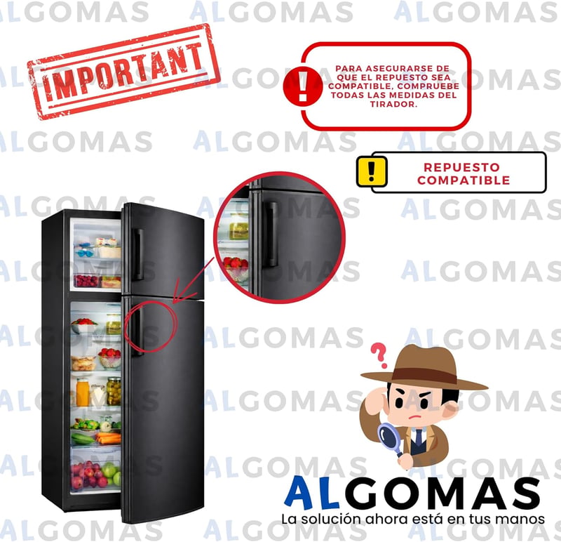 ALGOMAS Univerzális Hűtőszekrény Fogantyú 2db Állítható 8,5-16cm Fekete