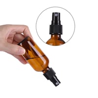ALIFEIA Flacon pulverizator din sticlă brună de 60 ml pentru uleiuri esențiale, atomizor de călătorie cu pulverizare fină, atomizor de parfum, pulverizator de buzunar reîncărcabil, pentru produse de curățenie de casă, 2 bucăți 3