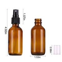 ALIFEIA Flacon pulverizator din sticlă brună de 60 ml pentru uleiuri esențiale, atomizor de călătorie cu pulverizare fină, atomizor de parfum, pulverizator de buzunar reîncărcabil, pentru produse de curățenie de casă, 2 bucăți 7