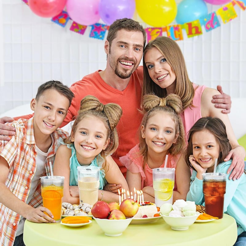 ALINK 4 darabos 600 ml bordázott üvegpohár szett fedővel és szívószállal, vastag falú smoothie poharak légmentesen záró