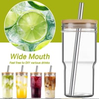ALINK Bubble Tea Üvegpohár Szett 650ml - Újrahasználható Smoothie és Boba Pohár Fedéllel, Mosogatógépben Mosható, Utazáshoz 3