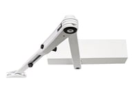 ALIRANTA TS 2000 V BC biely dverový zatvárač do 1250 mm, s aretačným ramenom a montážnou doskou 1