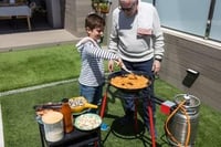 Alises Paella Főzőkészlet 46cm Zománcozott Serpenyővel, Gázégővel és Állvánnyal 6