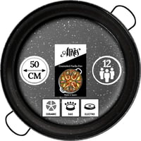 Tigaie pentru paella din oțel carbon emailat Alises – strat antiaderent natural – standard 50 cm 1