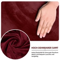 Alishomtll Poťah na kancelársku stoličku s opierkami, elastický poťah na hernú stoličku, odnímateľný poťah na otočnú stoličku, na počítačovú stoličku, vínovo červený, veľkosť Large 3