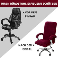 Alishomtll Poťah na kancelársku stoličku s opierkami, elastický poťah na hernú stoličku, odnímateľný poťah na otočnú stoličku, na počítačovú stoličku, vínovo červený, veľkosť Large 4