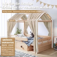 Alishomtll set za dekoraciju stropa iznad kreveta – 2 komada baldahina od 100% pamučnog muslina, 1 girlanda od 300 cm, 135x320 cm, kaki, dječja soba za djevojčice i dječake 6