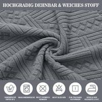 Alishomtll Jacquard presvlake za stolice, set od 4 komada, elastične navlake za stolice, skidajuće navlake za blagovaonske stolice za kuhinju, restoran, hotel, bankete, sive 4