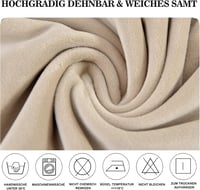 Set 6 huse elastice pentru scaune Alishomtll XL, bej, universale, pentru fotolii suspendate și scaune mari de dining, lavabile, detașabile, pentru nunți și evenimente 4