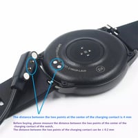Aliwisdom Univerzális Mágneses Töltőkábel Okosórákhoz - 2 Tűs USB Töltő Fitness Trackerekhez, 4mm Tűtávolság, 5W, Fekete 3