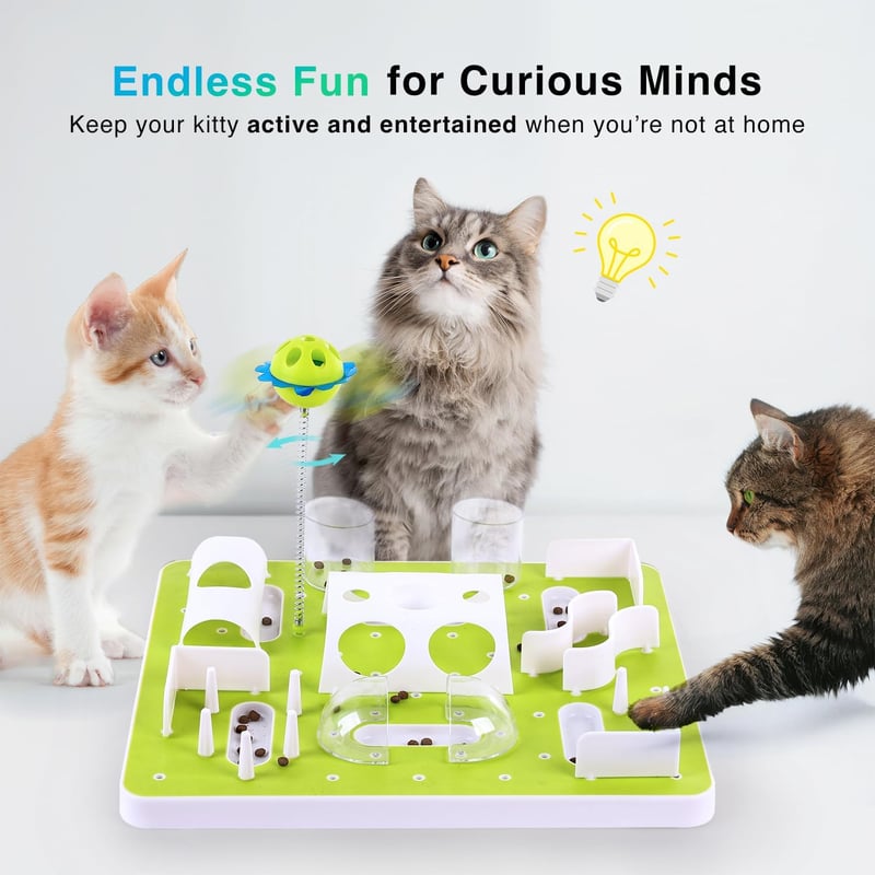 ALL FOR PAWS Macska Játék Puzzle Labirintus Állítható Nehézségi Szint