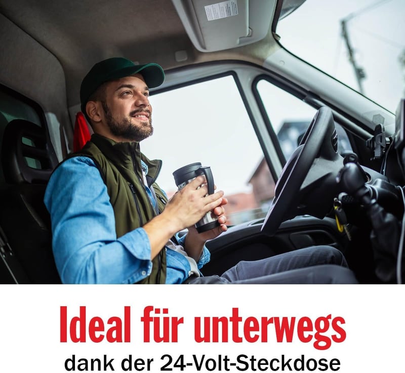 All Ride 24V Teherautó Kávéfőző Szűrős Üvegkancsóval és Melegítő Funkcióval