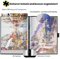 ALL4JIG Helytakarékos puzzle tároló mappa 20 darab puzzle számára, fényes védőzsebekkel, rendező felnőtteknek 5