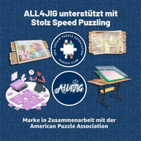ALL4JIG Helytakarékos puzzle tároló mappa 20 darab puzzle számára, fényes védőzsebekkel, rendező felnőtteknek 4