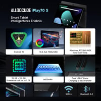 Tablet ALLDOCUBE iPlay70 S, 10,5", Android 15, 128 GB ROM, 2K displej, osemjadrový procesor 2