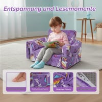 Canapea extensibilă pentru copii alldomess 2 în 1, moale, extra mare, cu elemente fosforescente, canapea-pat pentru copii 4