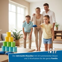 alldoro 60069 hra na hádzanie na plechovky – 10 plechoviek a 3 vrecúška 3