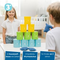 alldoro 60069 hra na hádzanie na plechovky – 10 plechoviek a 3 vrecúška 2