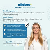 alldoro 60110 Vodná pištoľ 30 cm, silná vodná pištoľ pre deti s dostrelom až 12 m, odolná a ľahko ovládateľná, zelená, modrá alebo ružová 7