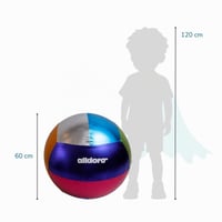 alldoro 60299 XXL metalizovaná lopta, nafukovacia, priemer 60 cm, lesklé PVC jadro a polyesterový poťah, od 3 rokov, na vnútorné aj vonkajšie použitie 6