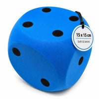 alldoro 63108 XXL penová kocka modrá, 15x15 cm, extra mäkká hracia kocka pre deti, na vnútorné aj vonkajšie použitie 1