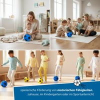 Penová lopta alldoro modrá, Ø 20 cm, extra mäkká, futbalová lopta pre deti od 0 rokov, tichá a ľahká, na vnútorné aj vonkajšie použitie 6
