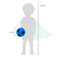 Penová lopta alldoro modrá, Ø 20 cm, extra mäkká, futbalová lopta pre deti od 0 rokov, tichá a ľahká, na vnútorné aj vonkajšie použitie 7