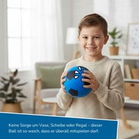 Penová lopta alldoro modrá, Ø 20 cm, extra mäkká, futbalová lopta pre deti od 0 rokov, tichá a ľahká, na vnútorné aj vonkajšie použitie 3