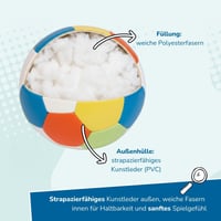 Mäkká penová futbalová lopta alldoro - priemer 10 cm 6
