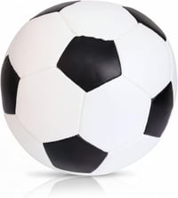 alldoro Softball 18 cm puha habgumi labda beltéri kültéri gyerekeknek - black-white 1