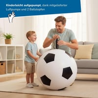 alldoro 60298 XXL felfújható focilabda - fekete-fehér - 75 cm átmérő 6
