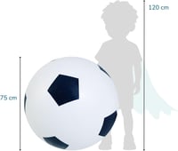 alldoro 60298 XXL felfújható focilabda - fekete-fehér - 75 cm átmérő 8