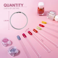 alle's 100 db Átlátszó Műköröm Gyakorló Gyűrű - Műköröm Bemutató Állvány Kezdőknek és Profiknak - DIY Nail Art Tippek 2