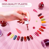 alle's 100 db Átlátszó Műköröm Gyakorló Gyűrű - Műköröm Bemutató Állvány Kezdőknek és Profiknak - DIY Nail Art Tippek 4