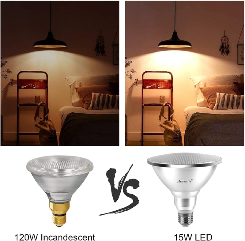 Allesgute 15W PAR38 LED E27 reflektor lámpa IP65 vízálló meleg fehér 3000K