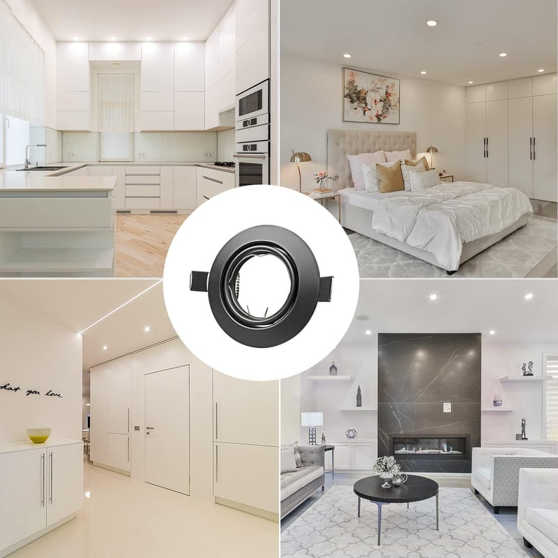 Allesgute 30 db LED beépíthető spotlámpa GU10 230V forgatható matt fekete