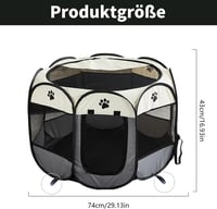 Alleshelfer Puppy Run szürke játszótér kutyának és macskának 74x74x43cm 6