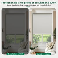 Allesin Blackout rolo zavjesa bez bušenja, 55x150 cm, svijetlosiva, 100% zamračivanje, toplinska izolacija i zaštita od sunca, za prozore i vrata 7