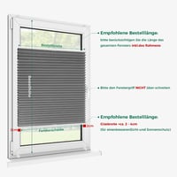 Rulou Plisat tip Fagure Allesin 40x130cm Bej, Fără Găurire, Opacitate Totală 7