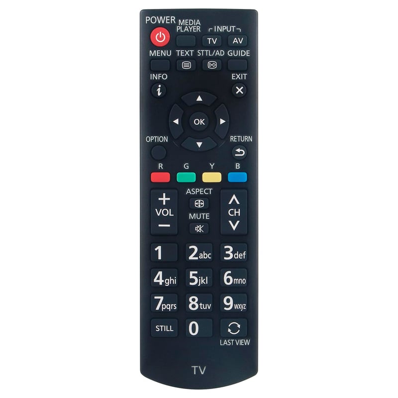 Telecomandă ALLIMITY RCA39126 pentru televizor Panasonic Viera - Compatibilă cu modelele TX-24D300E, TX-32DW334, TX-43E303E și altele, rază de acțiune 10m