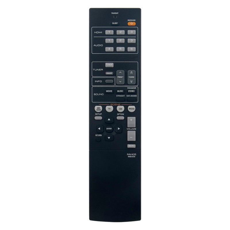 Diaľkový ovládač ALLIMITY pre audio systémy Yamaha - RAV435 WW51070 HTR-2064 YHT-196 Kompatibilný - Ergonomický dizajn - Dosah 10 m