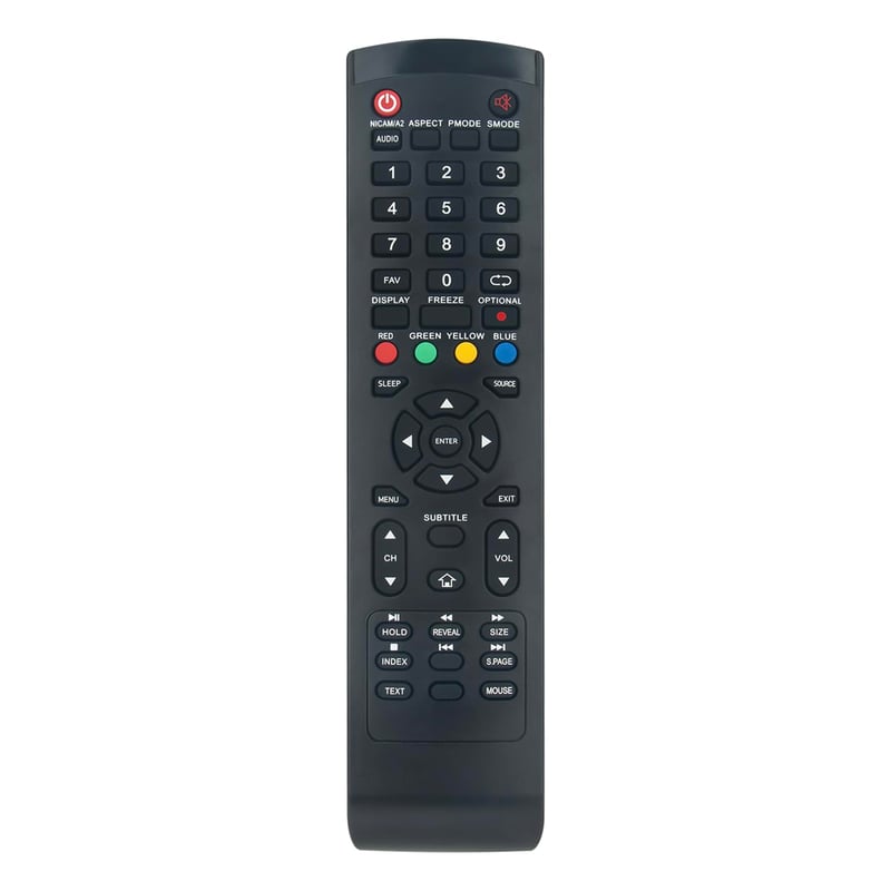 ALLIMITY Univerzálny diaľkový ovládač pre AKAI TV - Kompatibilný s modelmi AKTV3223, AKTV3228-SMART, AKTV4328H - Dosah 10 m, Ergonomický