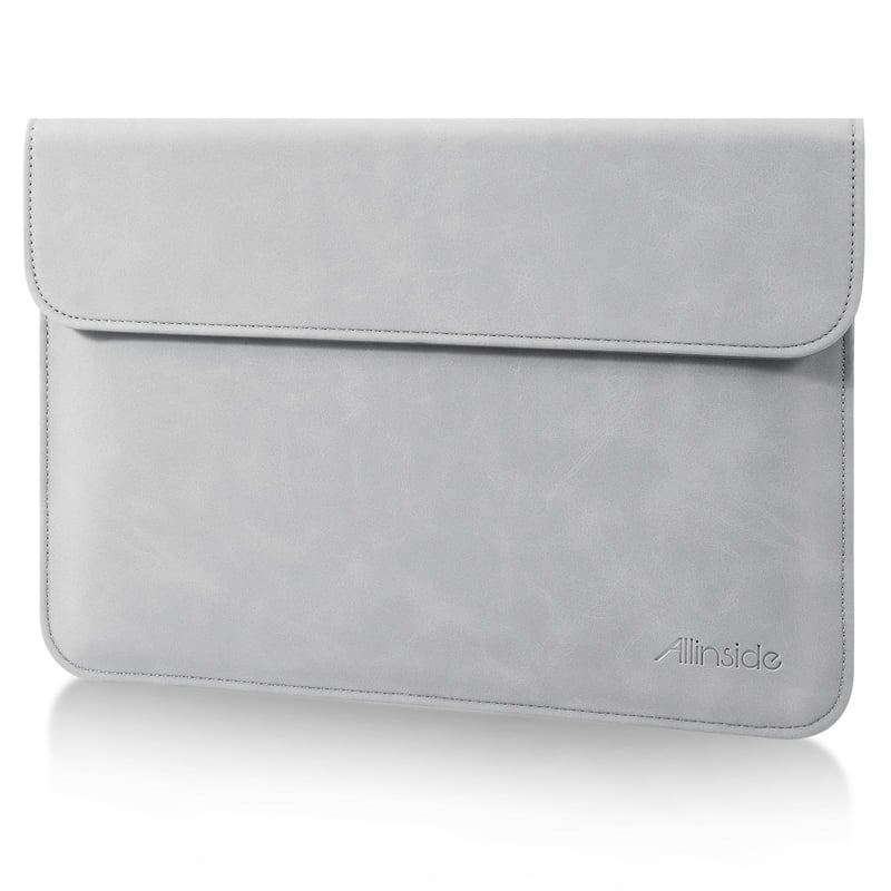 Allinside laptop tok 13" MacBook Air/Pro készülékekhez, vízálló matt PU bőr - szürke